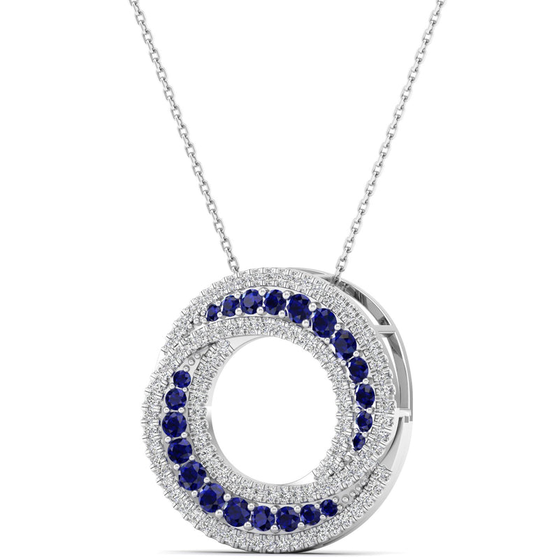 14K White Gold - Sapphire