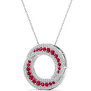 14K White Gold - Ruby