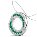 14K White Gold - Emerald