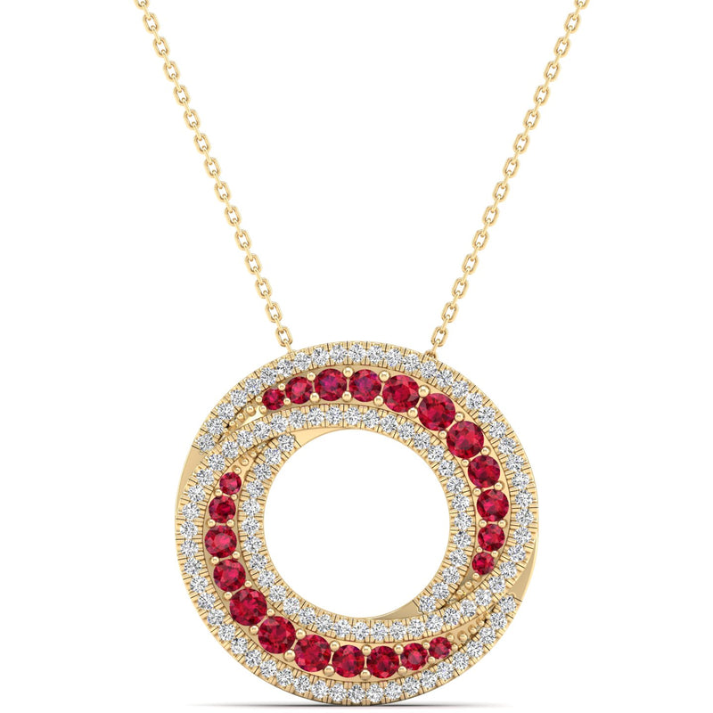 14K Yellow Gold - Ruby