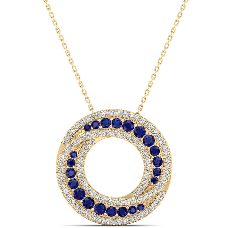 14K Yellow Gold - Sapphire