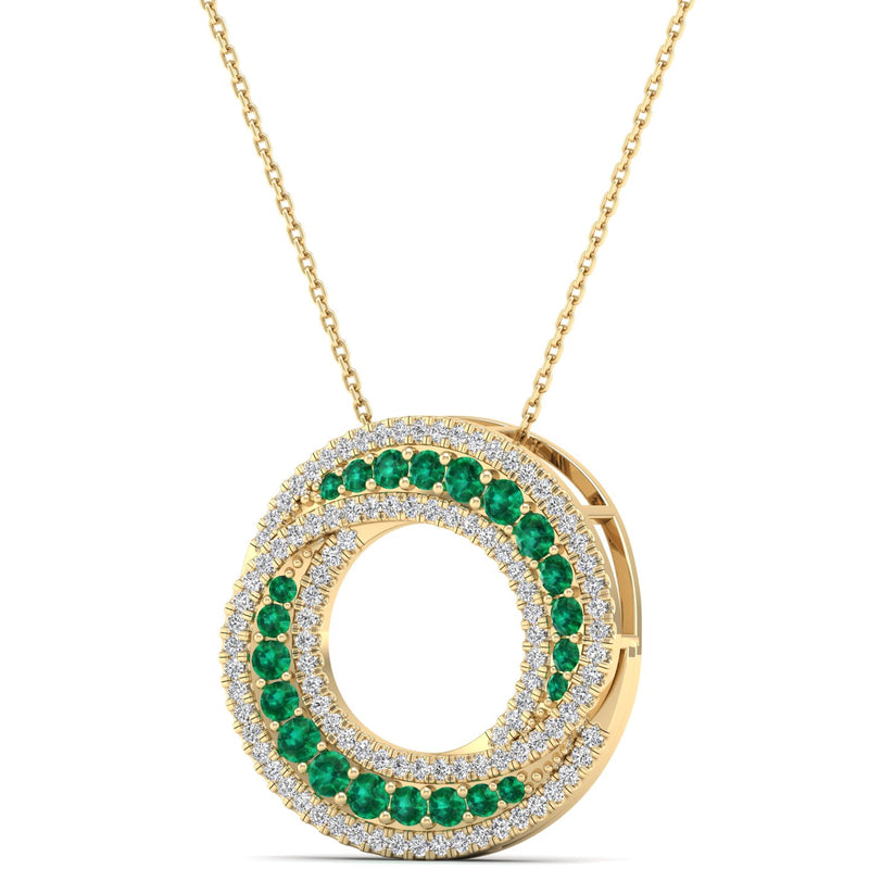 14K Yellow Gold - Emerald