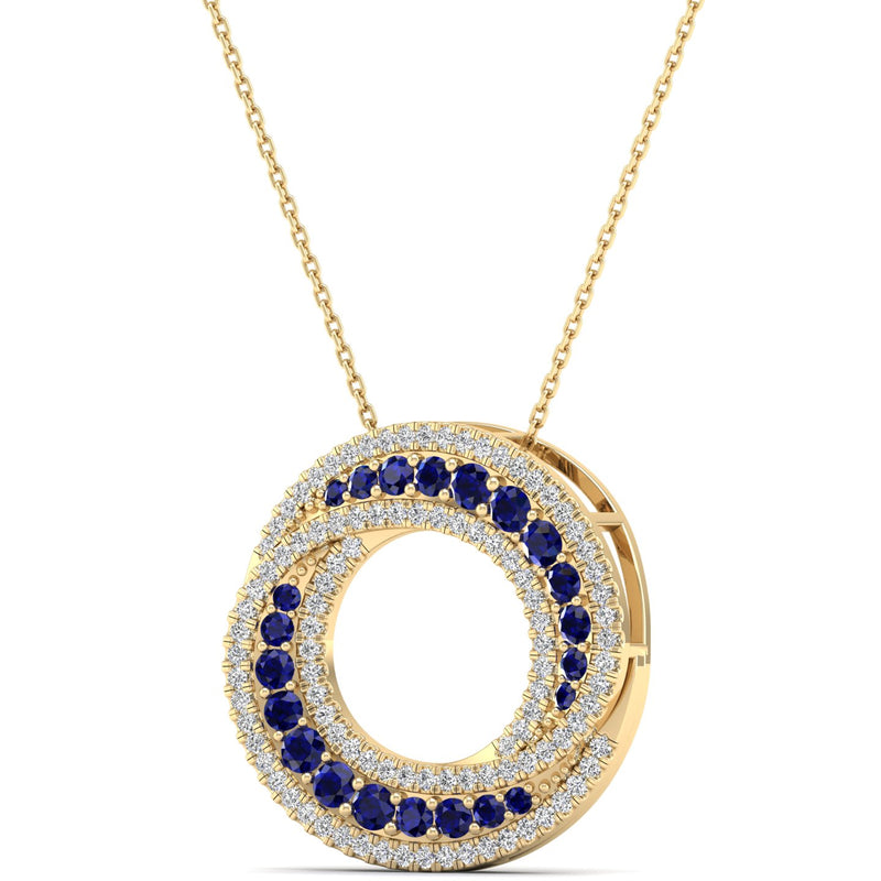 14K Yellow Gold - Sapphire