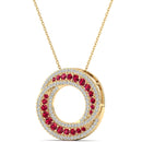 14K Yellow Gold - Ruby