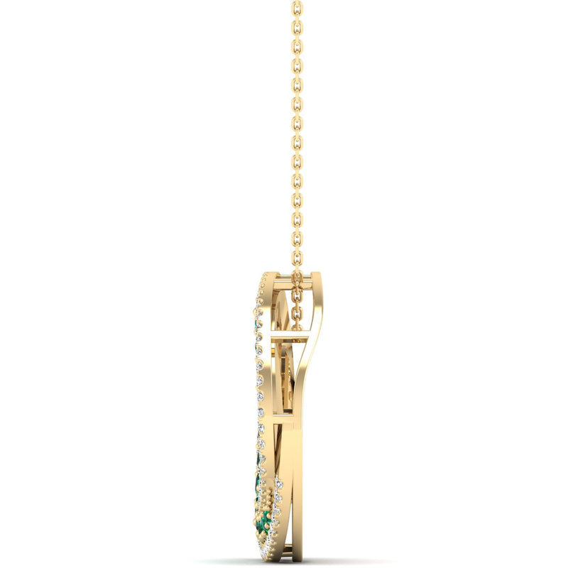 14K Yellow Gold - Emerald