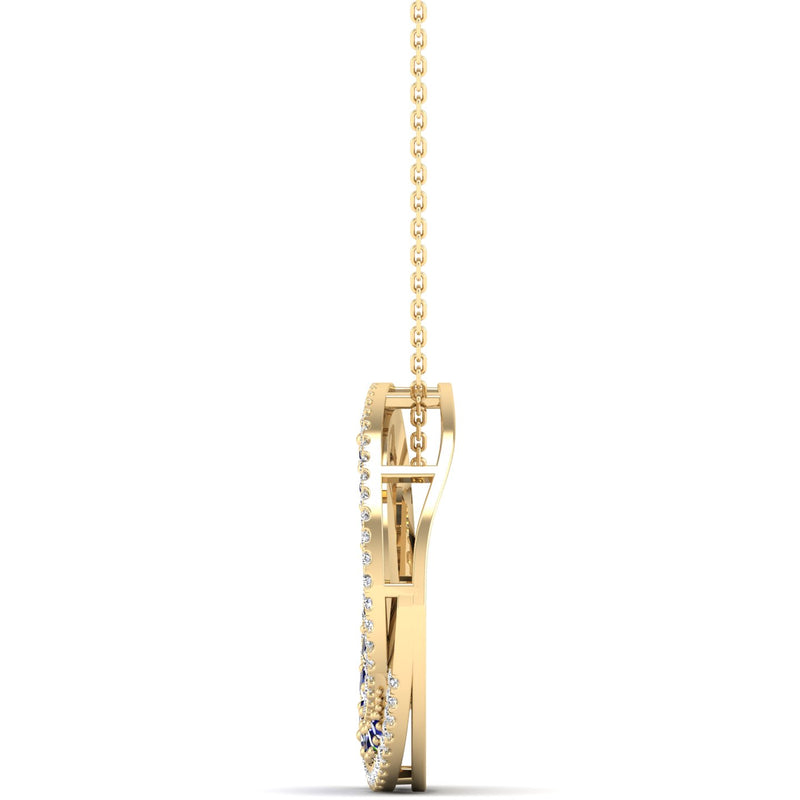 14K Yellow Gold - Sapphire