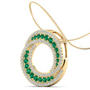 14K Yellow Gold - Emerald