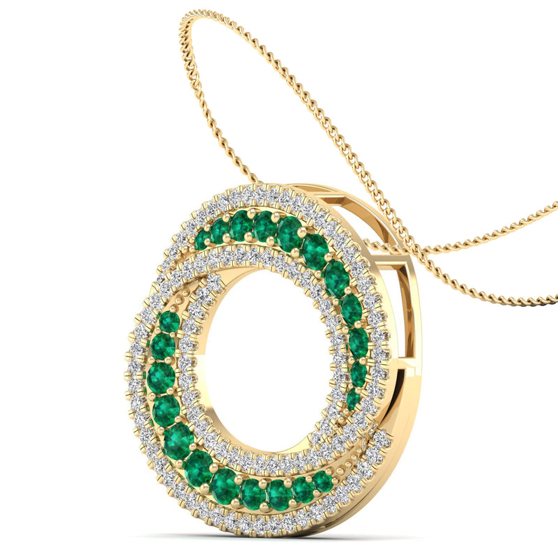 14K Yellow Gold - Emerald