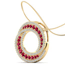 14K Yellow Gold - Ruby