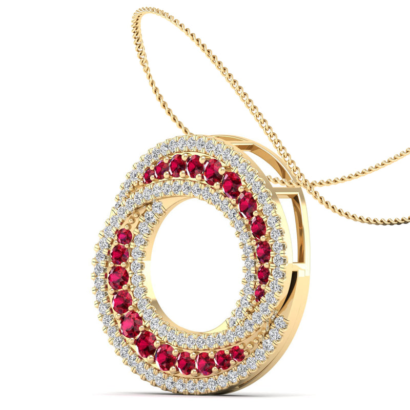 14K Yellow Gold - Ruby
