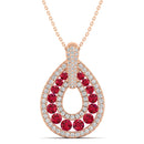 14K Rose Gold - Ruby