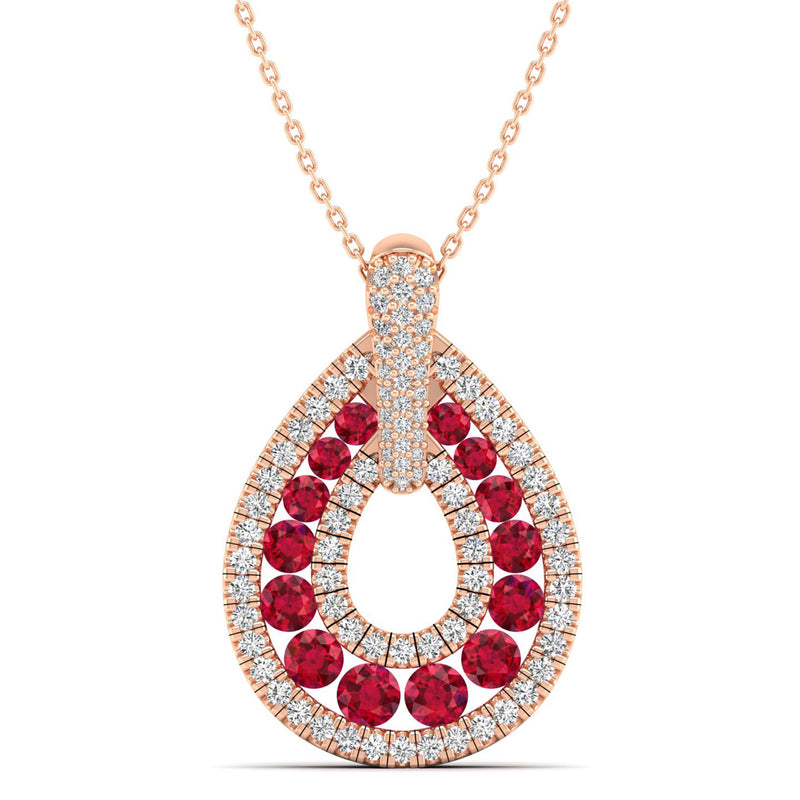 14K Rose Gold - Ruby