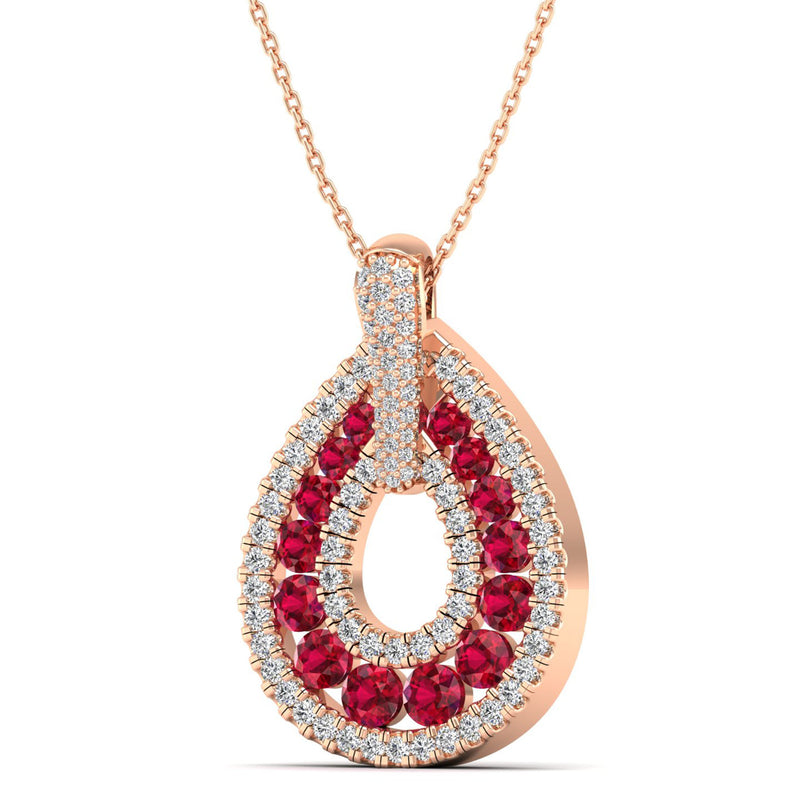 14K Rose Gold - Ruby