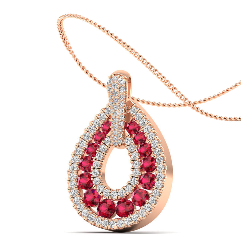 14K Rose Gold - Ruby