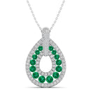 14K White Gold - Emerald