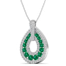 14K White Gold - Emerald