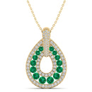 14K Yellow Gold - Emerald
