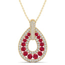 14K Yellow Gold - Ruby