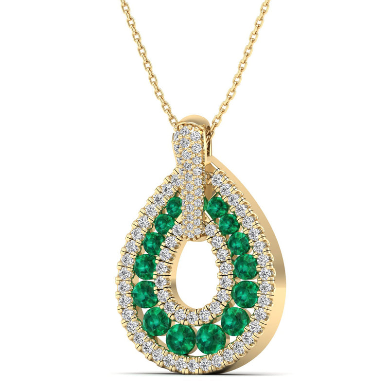 14K Yellow Gold - Emerald