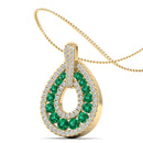 14K Yellow Gold - Emerald