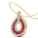 14K Yellow Gold - Ruby
