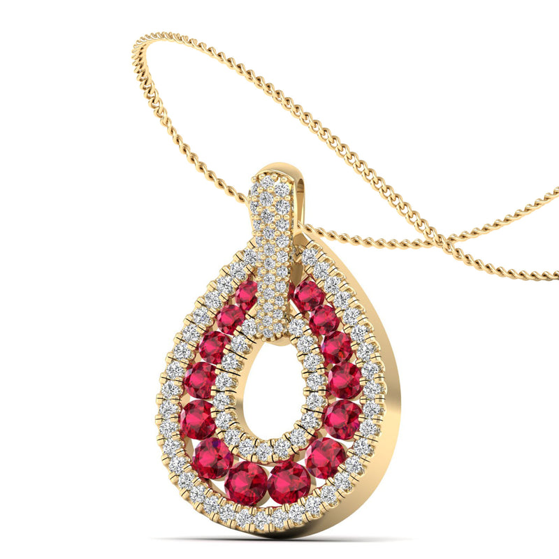 14K Yellow Gold - Ruby