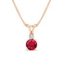 14K Rose Gold - Ruby