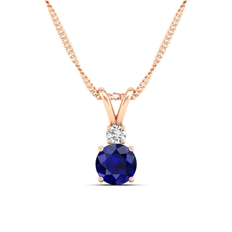 14K Rose Gold - Sapphire