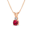 14K Rose Gold - Ruby