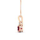 14K Rose Gold - Ruby
