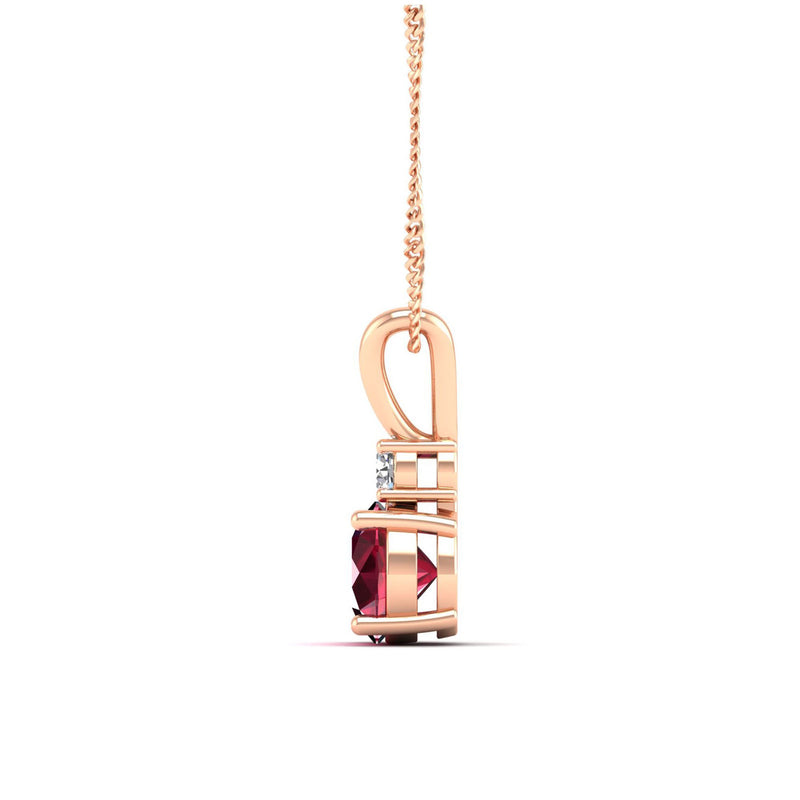 14K Rose Gold - Ruby