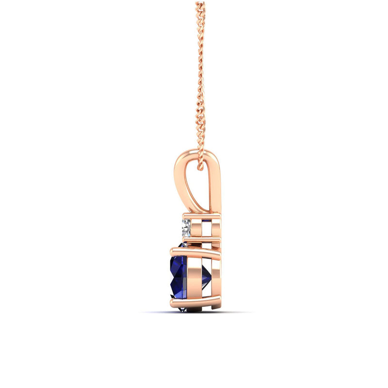 14K Rose Gold - Sapphire