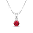 14K White Gold - Ruby