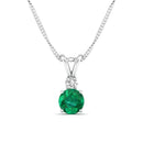14K White Gold - Emerald