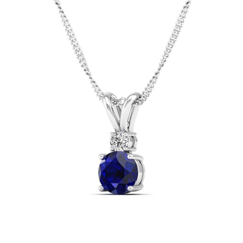 14K White Gold - Sapphire