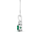14K White Gold - Emerald