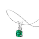 14K White Gold - Emerald