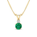 14K Yellow Gold - Emerald