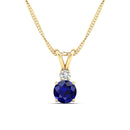 14K Yellow Gold - Sapphire