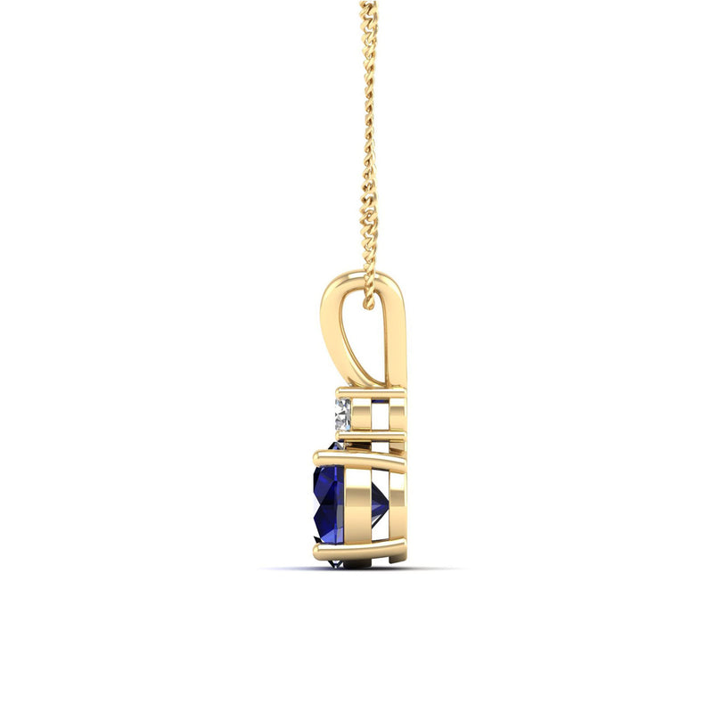 14K Yellow Gold - Sapphire
