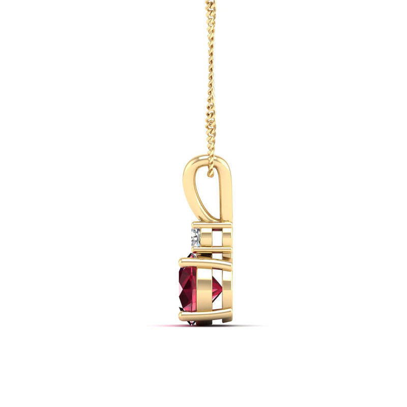 14K Yellow Gold - Ruby