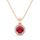 14K Rose Gold - Ruby
