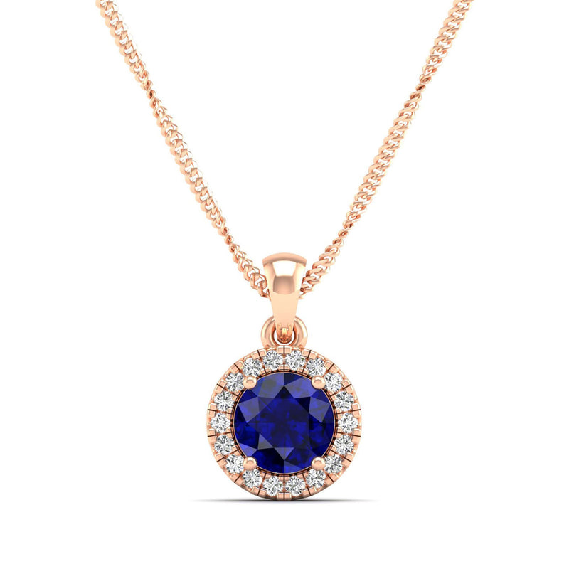 14K Rose Gold - Sapphire