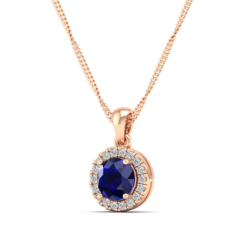 14K Rose Gold - Sapphire
