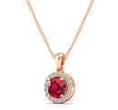 14K Rose Gold - Ruby