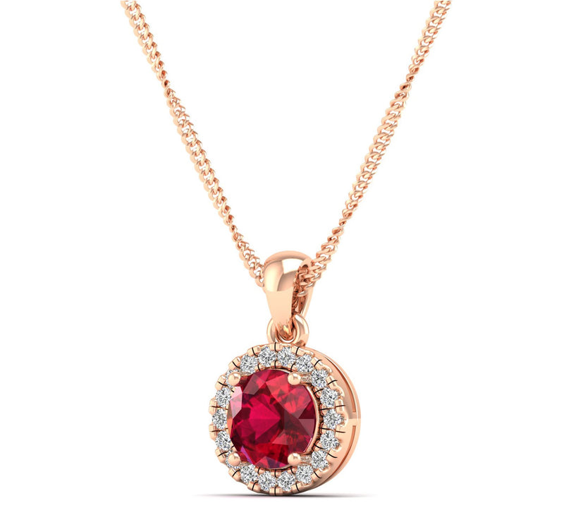 14K Rose Gold - Ruby