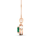 14K Rose Gold - Emerald