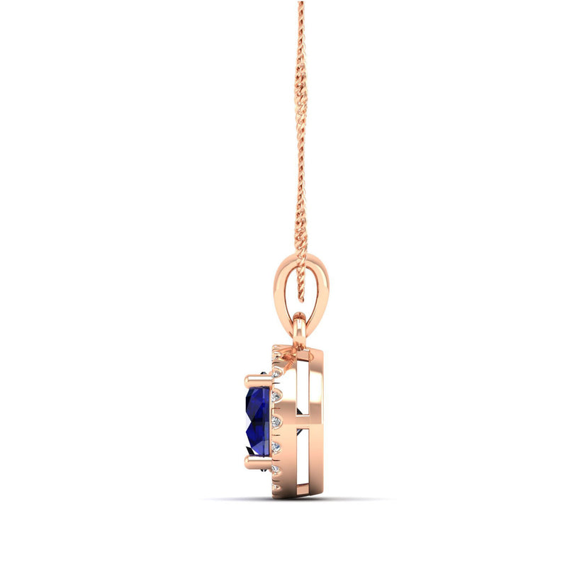 14K Rose Gold - Sapphire