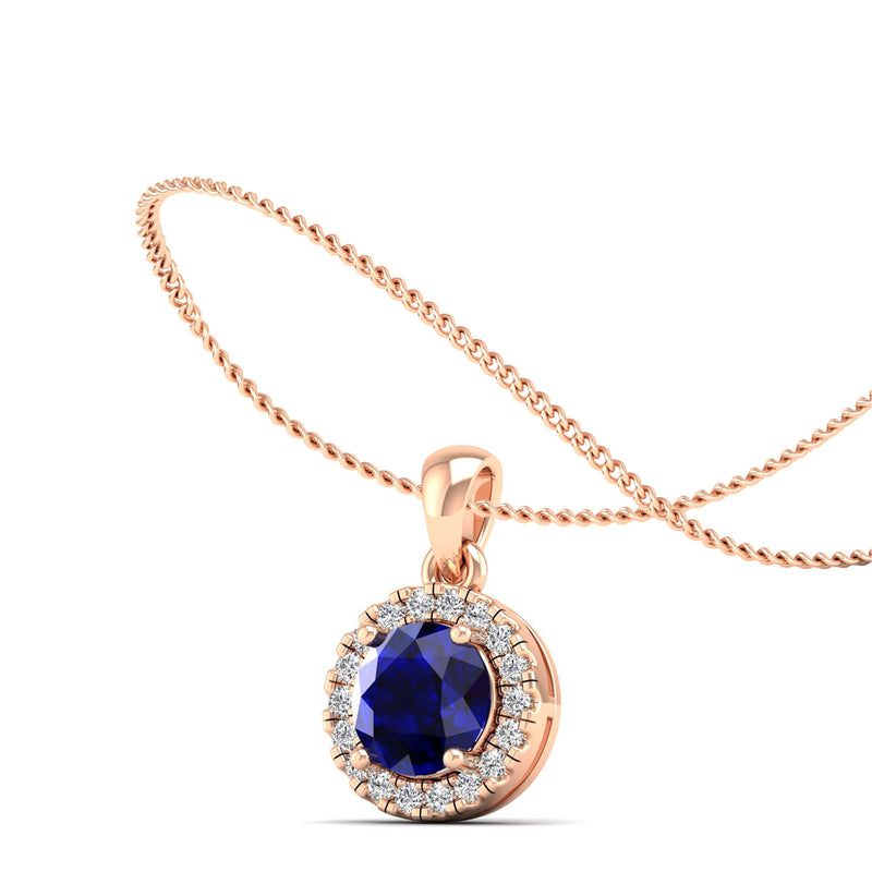 14K Rose Gold - Sapphire