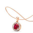 14K Rose Gold - Ruby